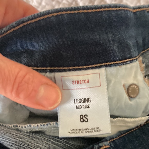 Express distressed mid rise leggings jeans - Picture 7 of 14